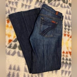7 For All Mankind Dojo Wide Leg Flare Leg Jean Size 26